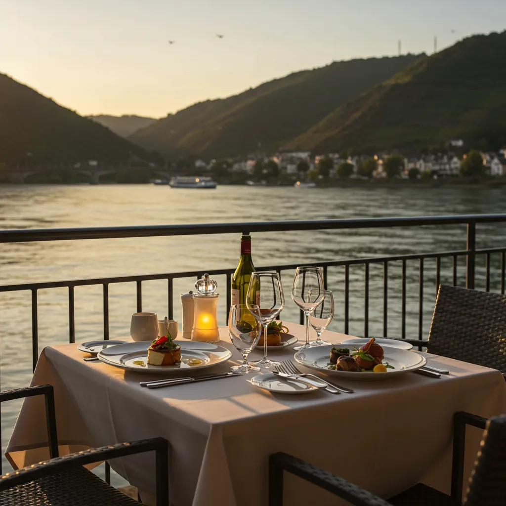 restaurant avec vue sur le rhin